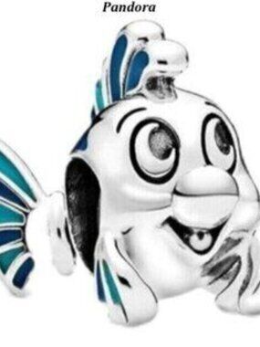 The Little Mermaid Flounder Charm, Charm Fit Pandora Bracelet S925 Silver